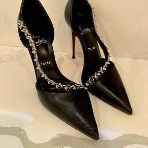 Christine Louboutin special addition Black spike pumps